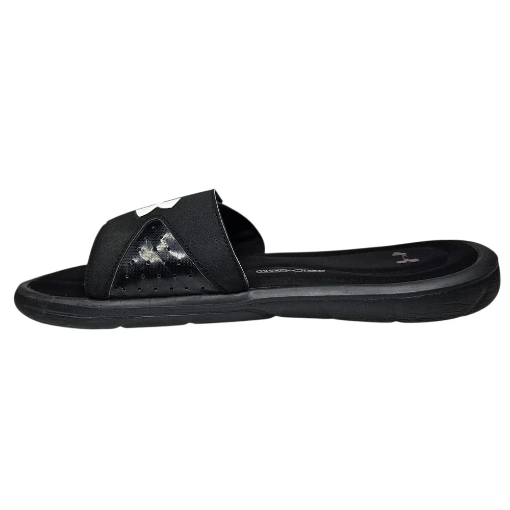 Under Armour Ignite VI Mens 13 Black Slide Sandals Athletic 3022711-001